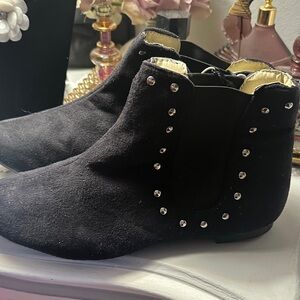 Black Studded Ankle Boots
